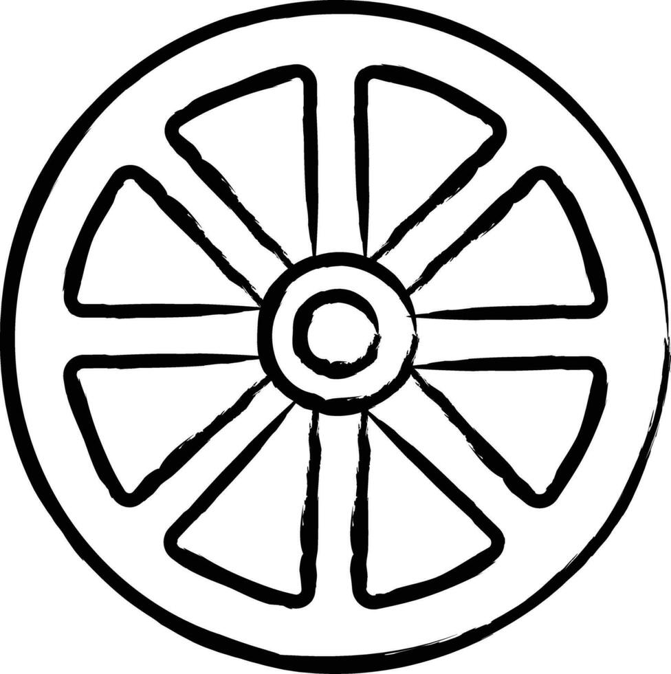 vagn hjul hand dragen vektor illustration