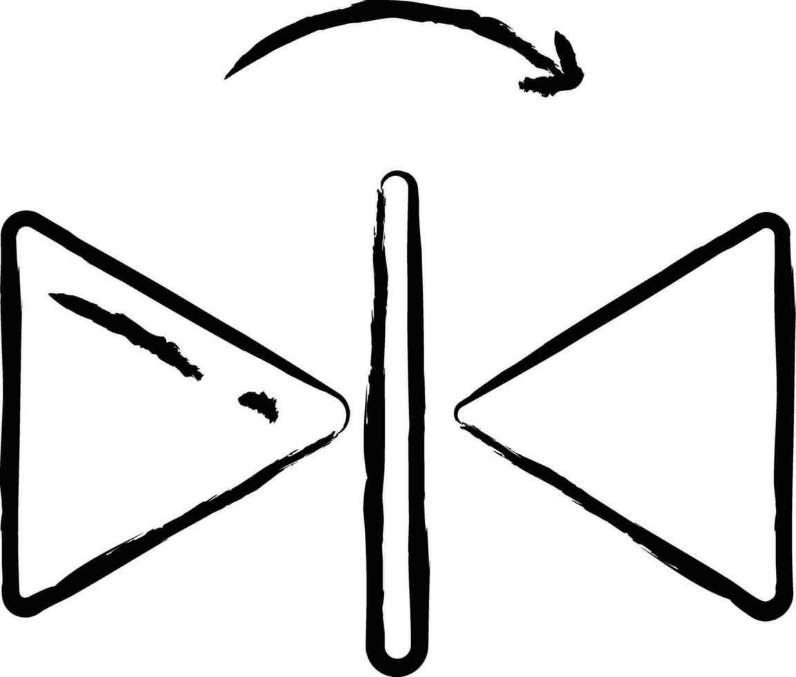flip vertikal hand dragen vektor illustration