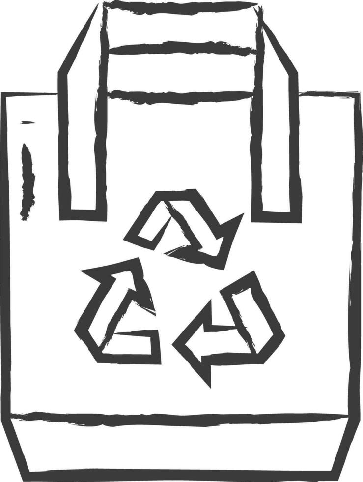 Papier Tasche Hand gezeichnet Vektor Illustration