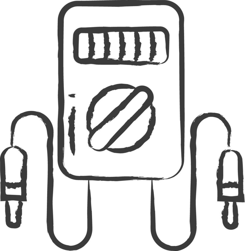 voltmeter hand dragen vektor illustration