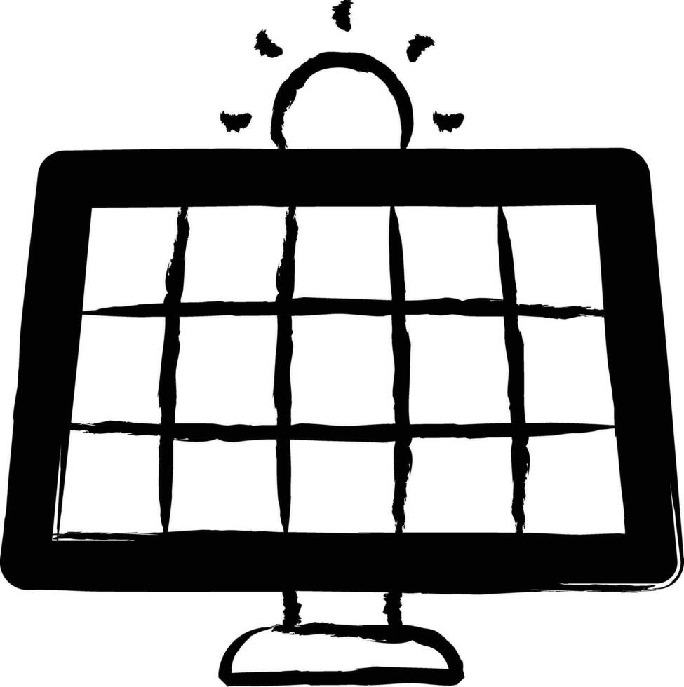 Solar- Panel Hand gezeichnet Vektor Illustration