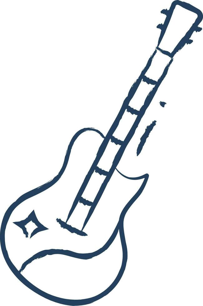 gitarr hand dragen vektor illustration