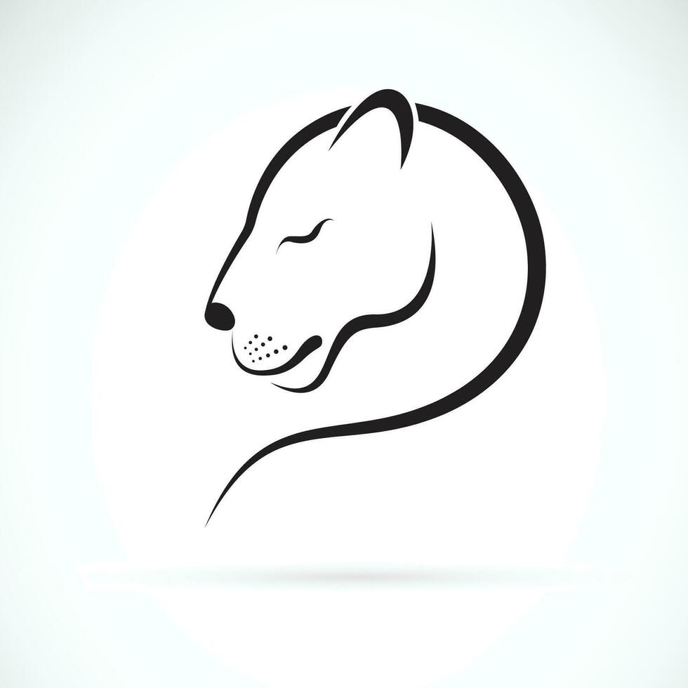 Vektor von weiblich Löwe Design auf Weiß Hintergrund. wild Tiere. weiblich Löwe Logo oder Symbol. einfach editierbar geschichtet Vektor Illustration.