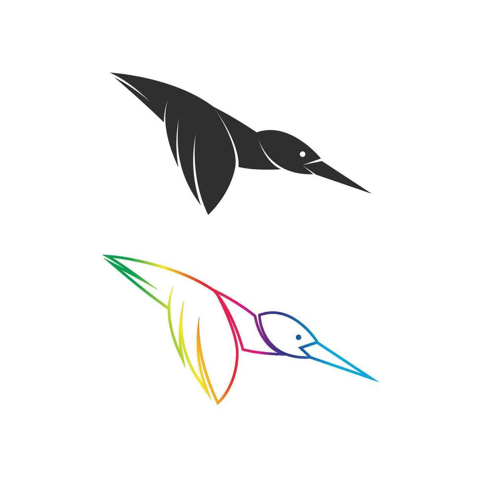 vektor av kolibri design på vit bakgrund. lätt redigerbar skiktad vektor illustration. fåglar ikoner. vild djur.