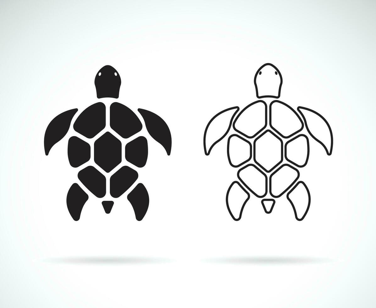vektor av sköldpadda design på en vit bakgrund. reptil. djur. lätt redigerbar skiktad vektor illustration.