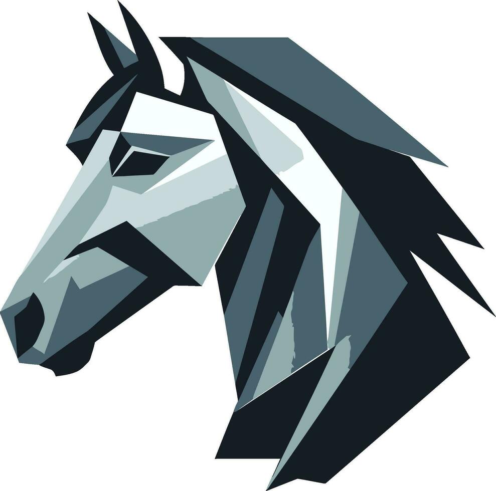 minimalistisch Fahrer Anmut schwarz Emblem Pferd Majestät im einfarbig Logo Design vektor