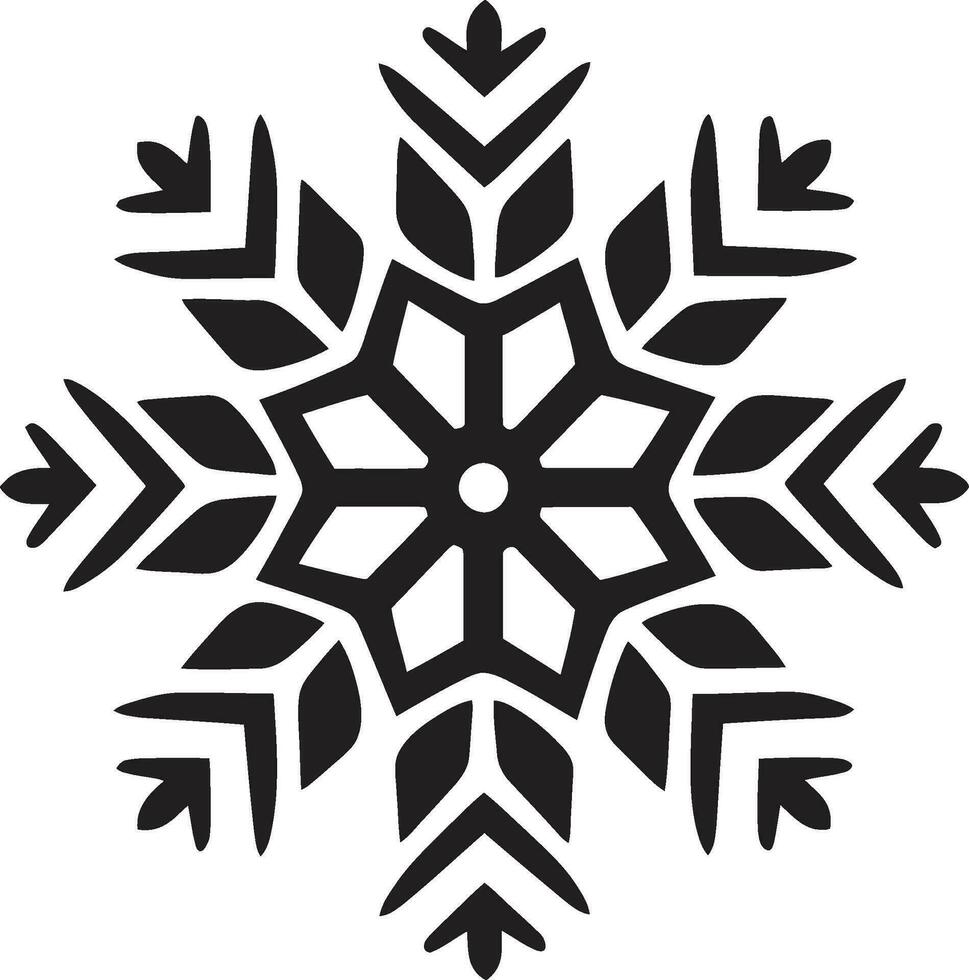 simpel Frost monochromatisch Schnee Silhouette edel Frost Wächter schwarz Vektor Emblem