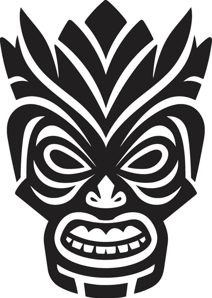 Totem Majestät Exzellenz Vektor Tiki Symbol ikonisch Tradition im einfarbig stilvoll Emblem