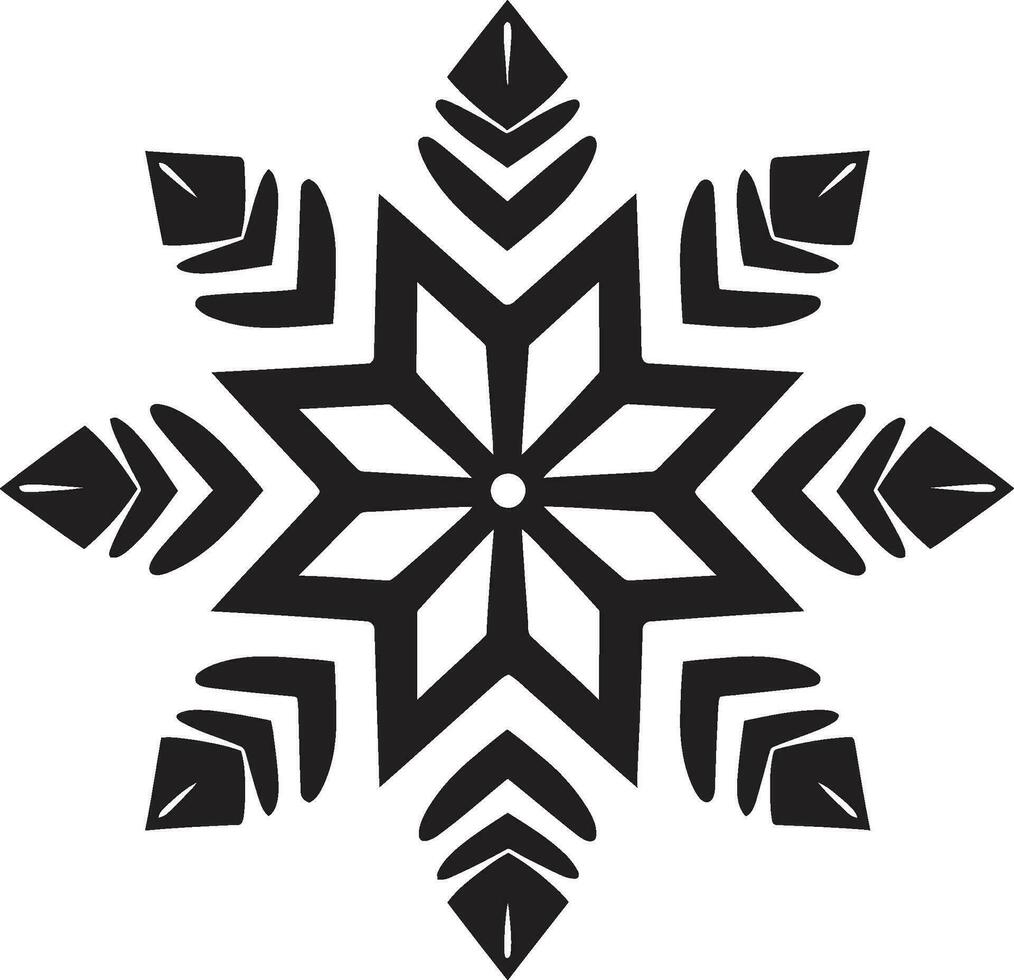 Regal Symbol von Winter Majestät schwarz Logo Gelassenheit im schneebedeckt Schönheit emblematisch Emblem Design vektor