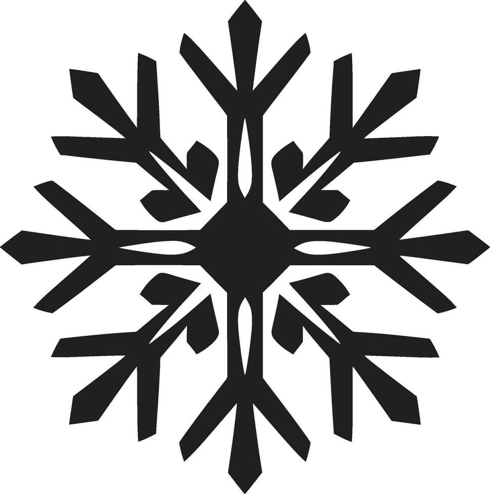 minimalistisch Winter Kunst einfarbig Emblem Symbol von eisig Freude Schneeflocke Vektor Logo