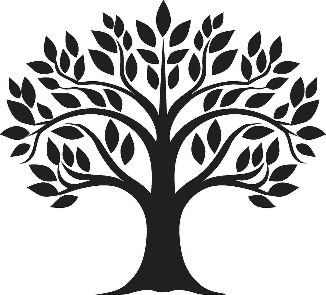 elegans i natur ikoniska träd symbol emblem av jordar skönhet minimalistisk design vektor