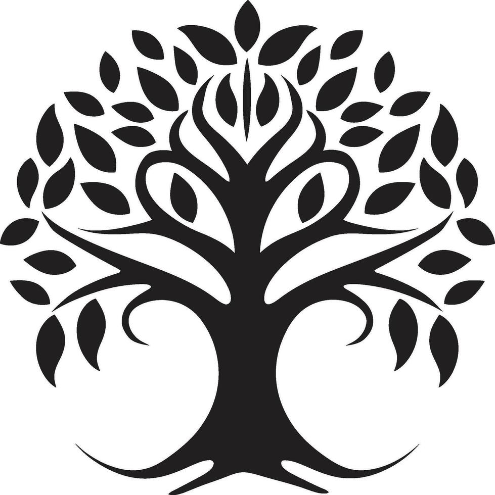 elegant skog ambassadör eleganta symbol kunglig träd majestät symbolisk emblem vektor