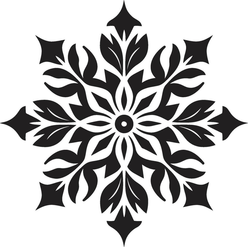 elegant Frost Botschafter stilvoll Symbol Regal Schneeflocke Majestät emblematisch Emblem vektor