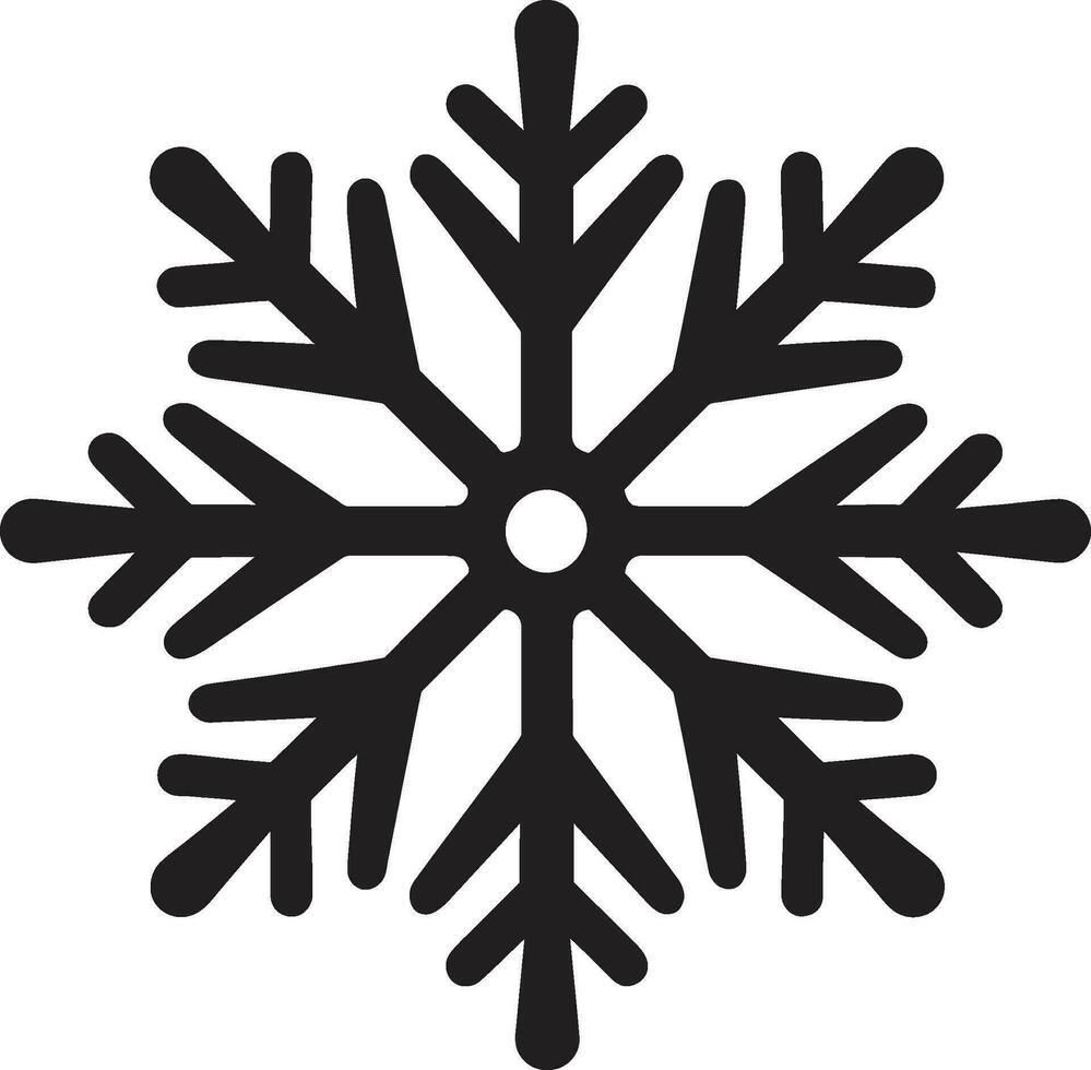 emblem av vintrar skönhet minimalistisk design ädel väktare av snöfall svartvit emblem vektor