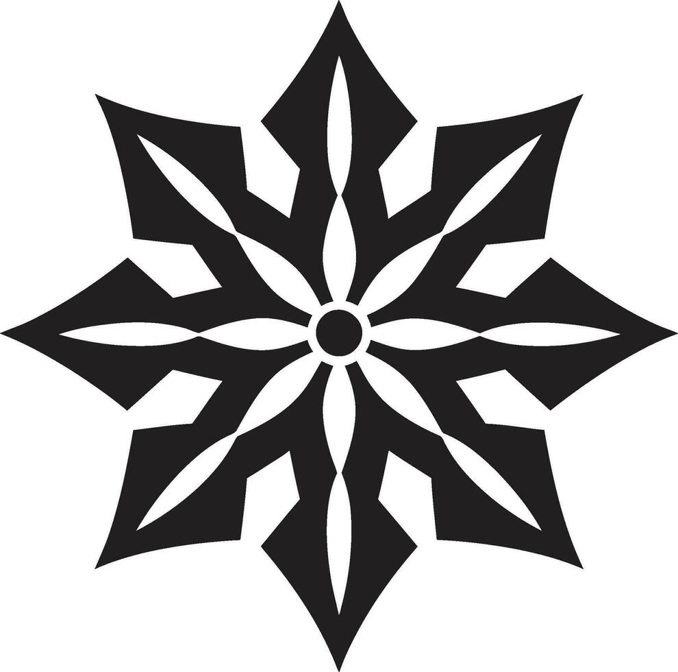 elegant Schnee Botschafter stilvoll Schnee Symbol majestätisch Kristall Majestät emblematisch Emblem vektor