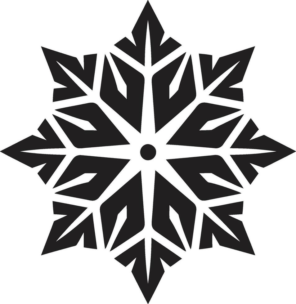 Naturen Gelassenheit im schwarz Schnee Logo majestätisch Emblem von Winter stilvoll Symbol vektor