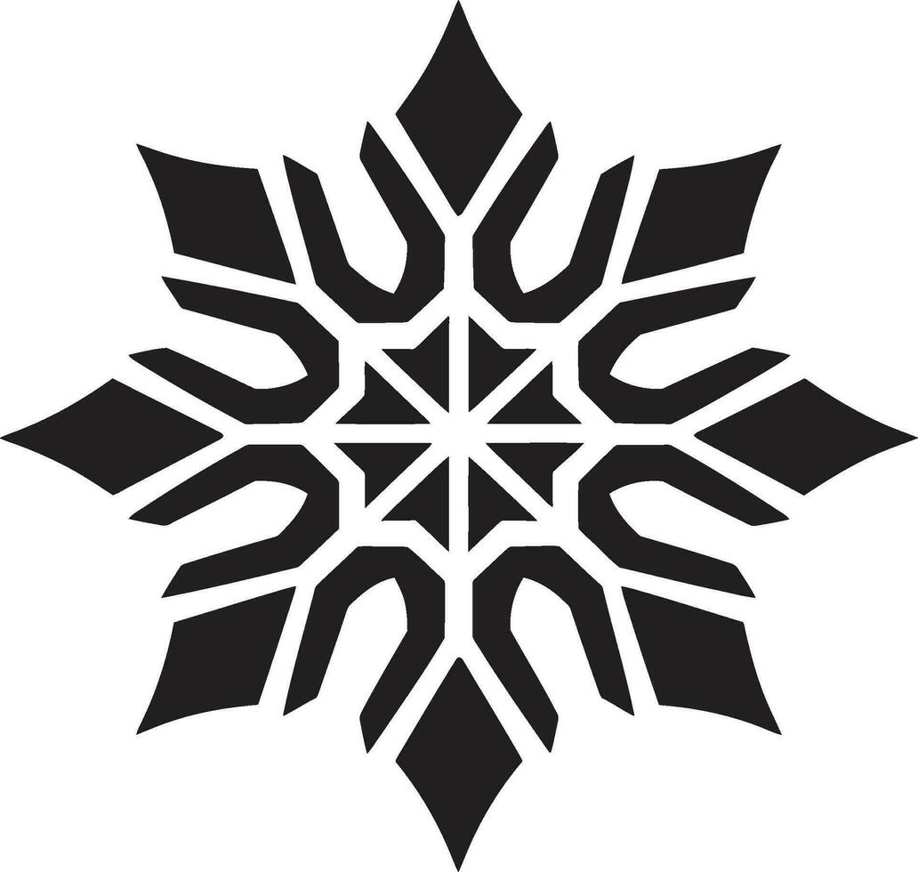 Eleganz im Schneefall einfarbig emblematisch Symbol edel Wächter von Kristall Schönheit modern Logo vektor