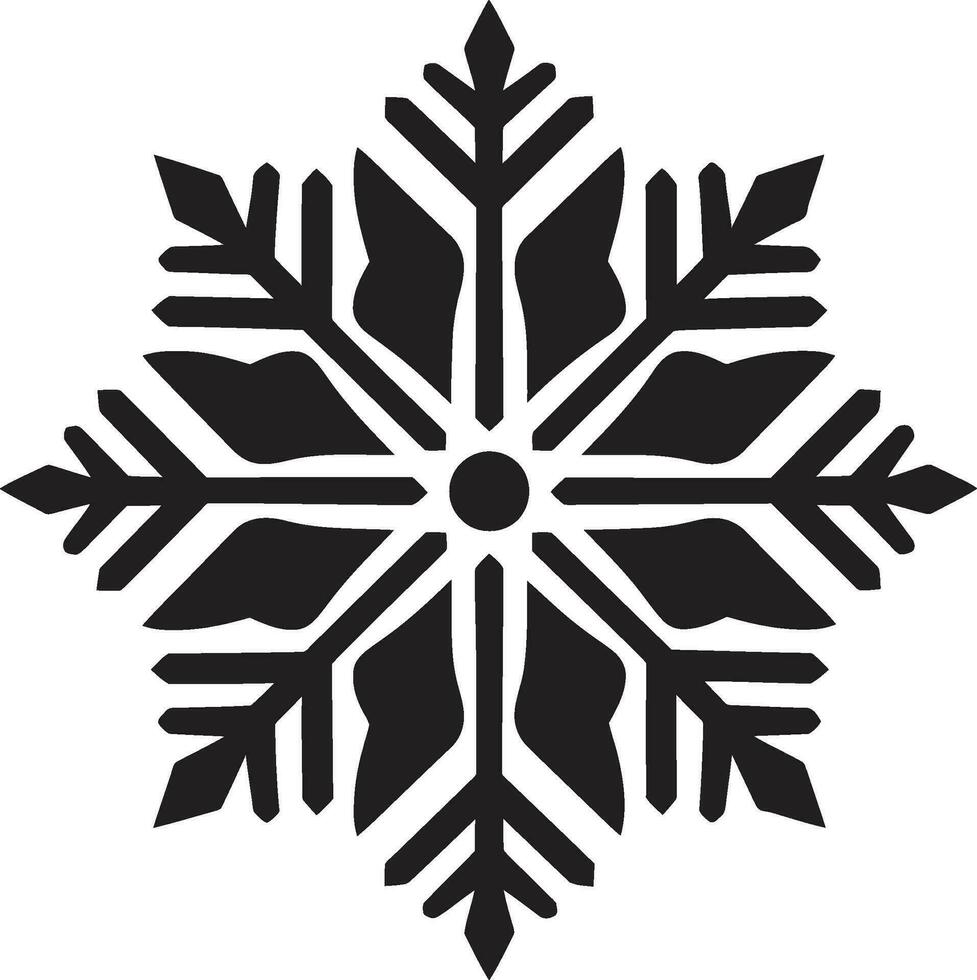 naiv elegans symbolisk logotyp konst emblem av isig lugn eleganta snö symbol vektor