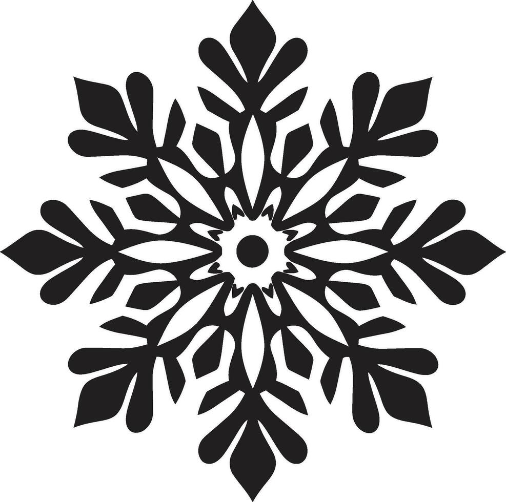 schneebedeckt Schönheit im schwarz emblematisch Design emblematisch Schnee Gelassenheit Logo Silhouette vektor