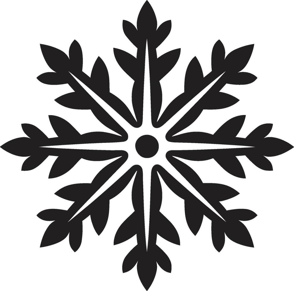 lugn i svart och vit isig design kristall silhuett förträfflighet svartvit is ikon vektor