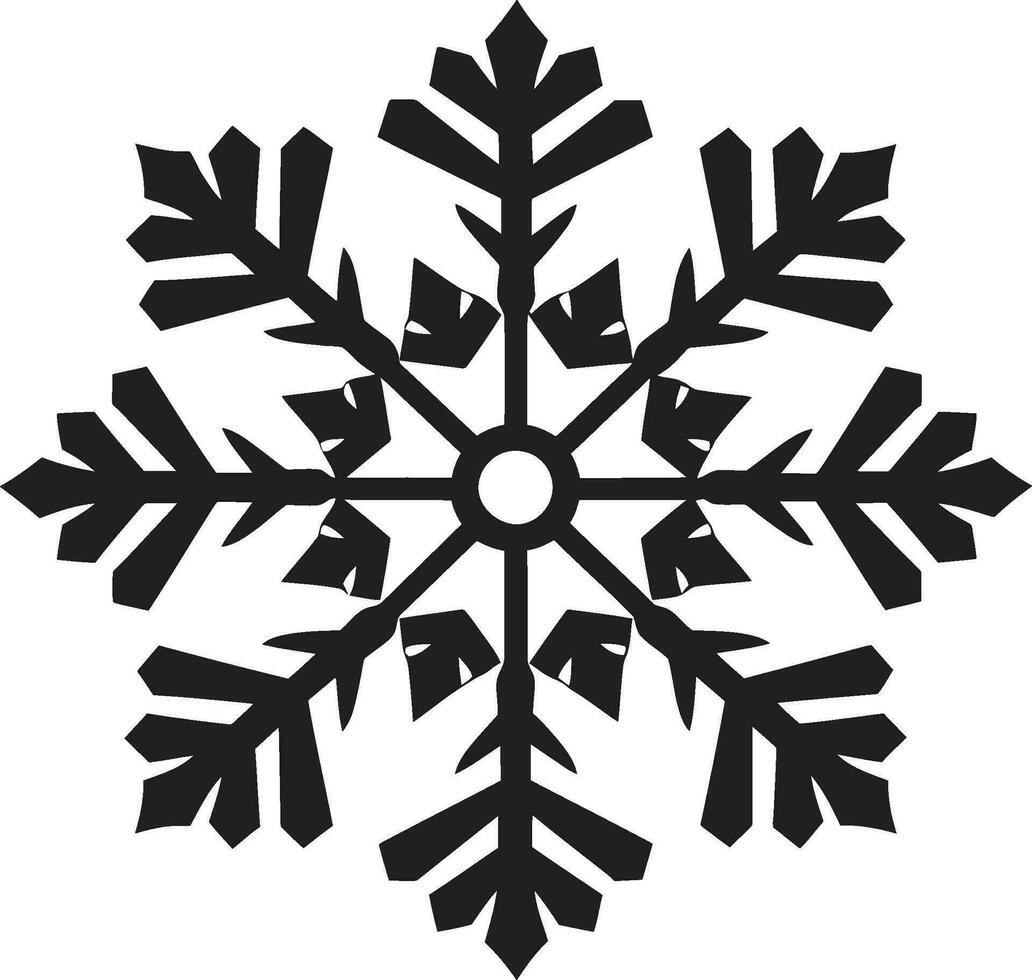 Symbol von Eis Majestät emblematisch Kunst edel Wächter von Winter Schönheit einfarbig Emblem vektor