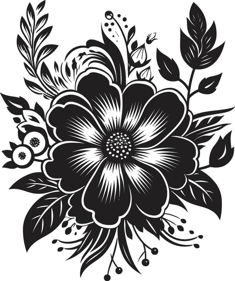 elegant schwarz Blumen- Symbol vielseitig schwarz Blumen- Symbol zum irgendein Projekt vektor