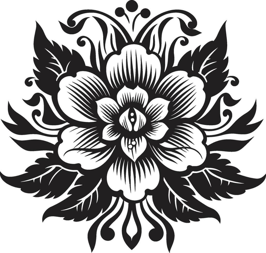 Linie Kunst Blumen- Symbol Silhouette Blumen- Symbol vektor
