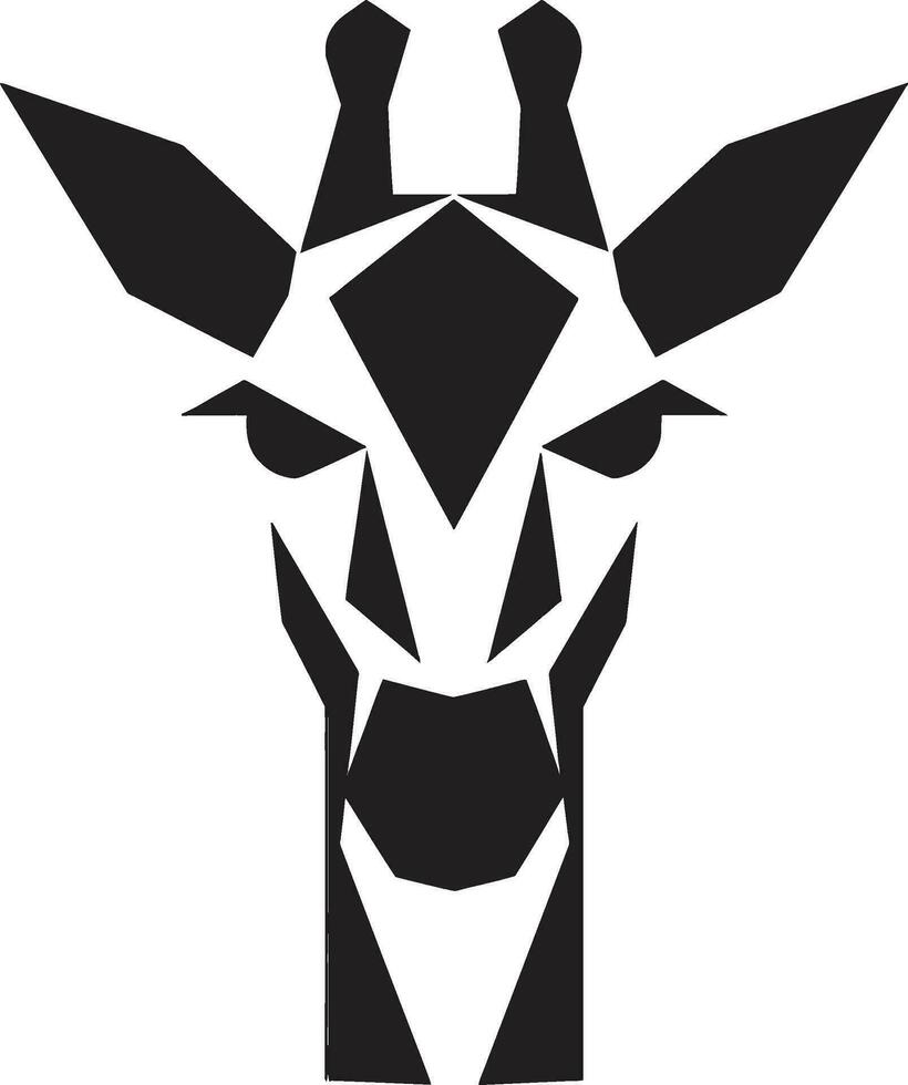 ädel halsad skönhet vektor logotyp raffinerad afrikansk elegans giraff emblem