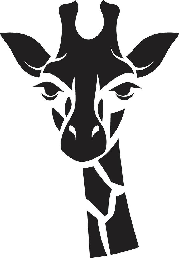 Symbol von das Savanne elegant Giraffe Silhouette Regal Tierwelt Botschafter Logo Symbol vektor