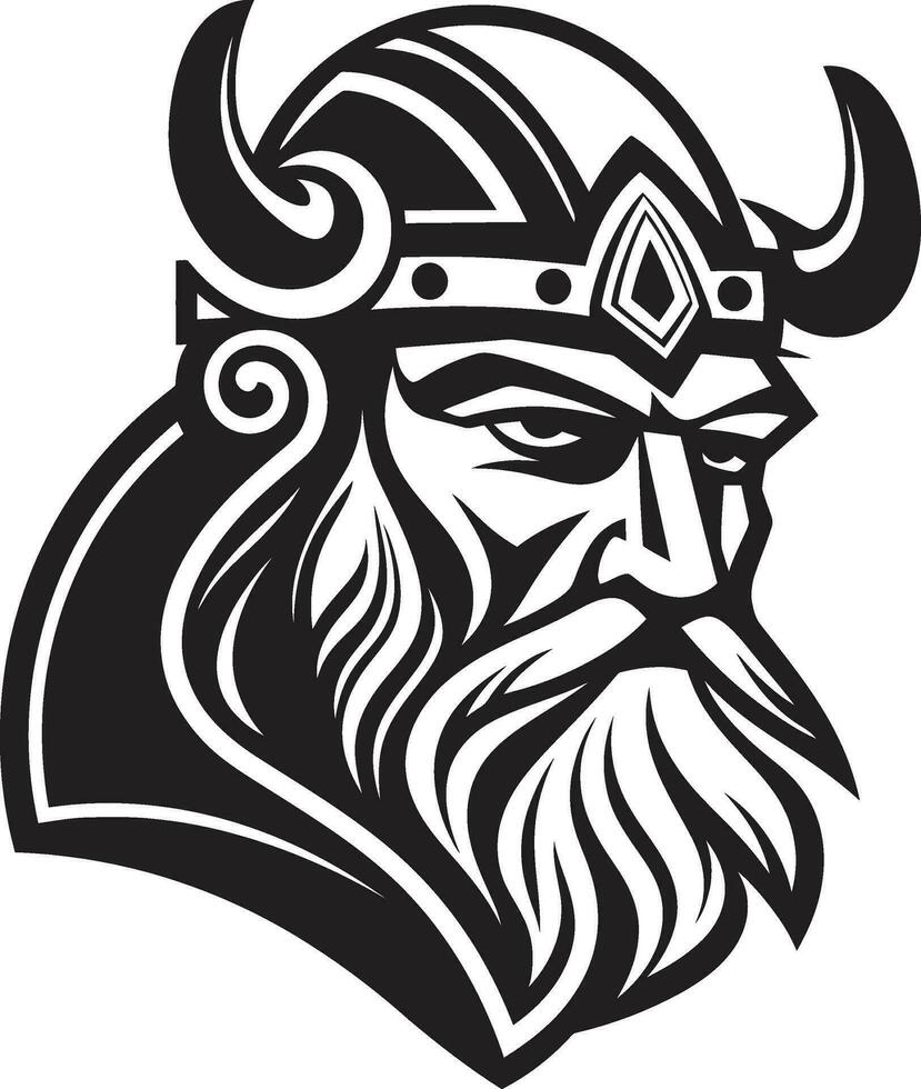 sköldjungfru arv en viking emblem av styrka runbunden bärsärk en viking maskot av visdom vektor