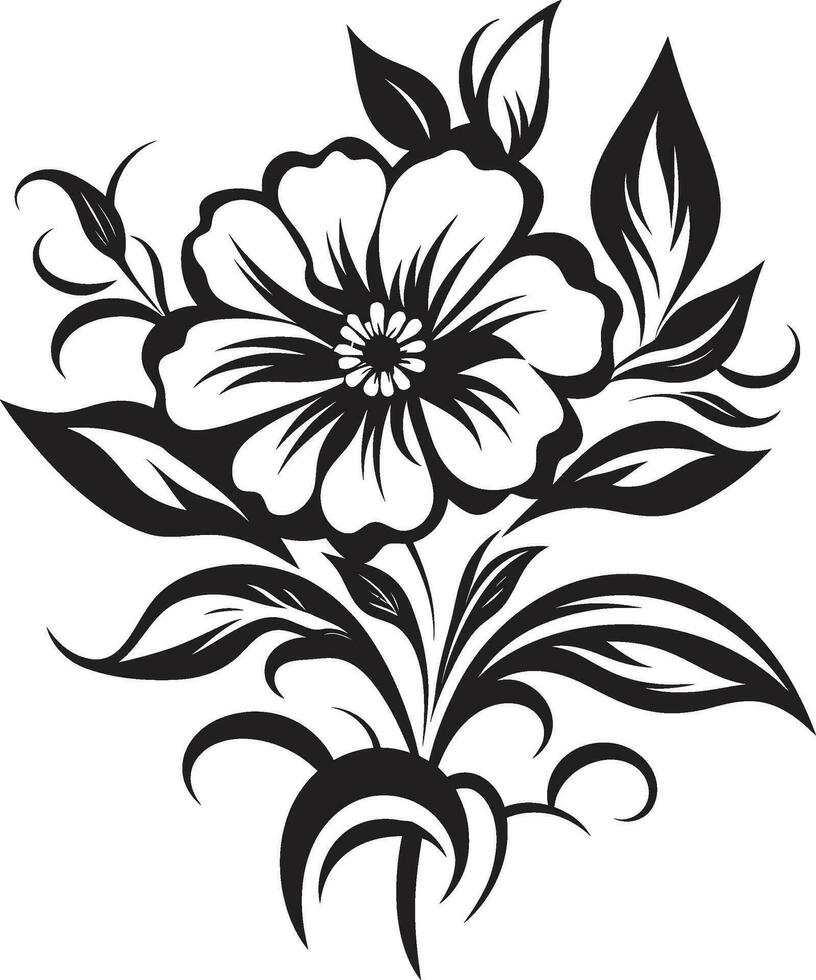 schwarz Blumen- Symbol zu hinzufügen Eleganz zu Ihre Design schwarz Blumen- Symbol zum ein anspruchsvoll aussehen vektor