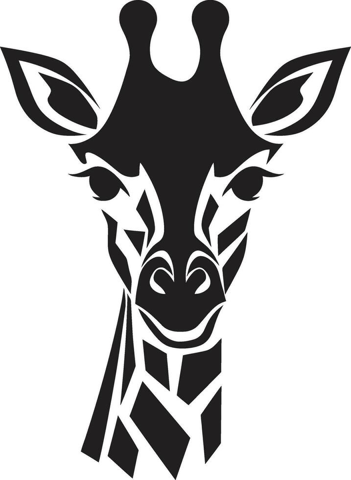 naturer höga skönhet vektor giraff konstnärlig nåd i svartvit giraff symbol