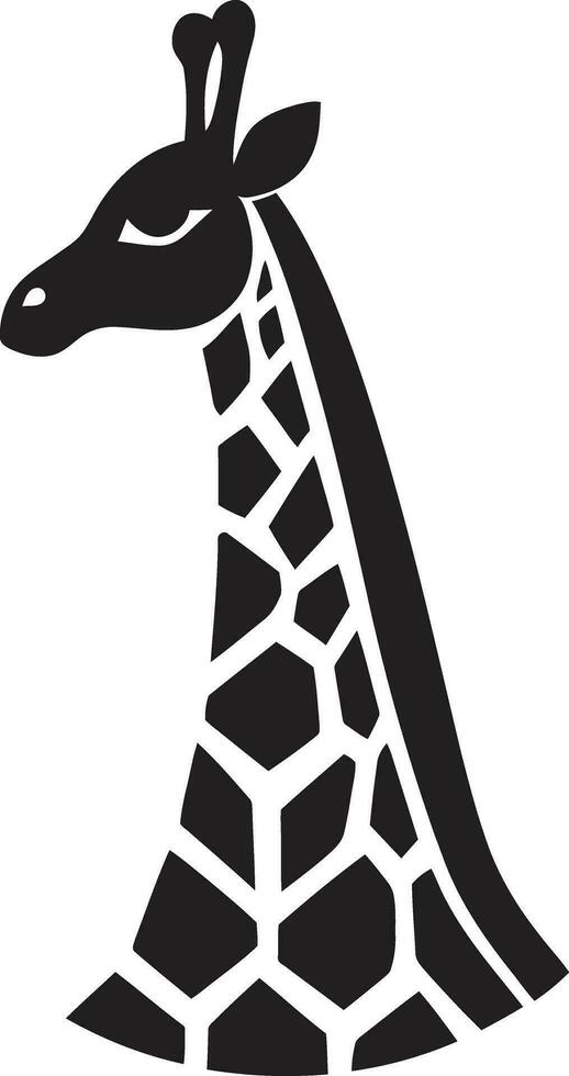 afrikansk majestät logotyp med giraff graciös höga skönhet vektor ikon