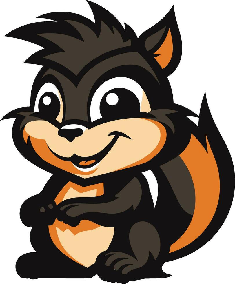 Chipmunk süß Tier Logo Symbol schwarz Vektor Chipmunk freundlich Tier Logo Symbol schwarz Vektor