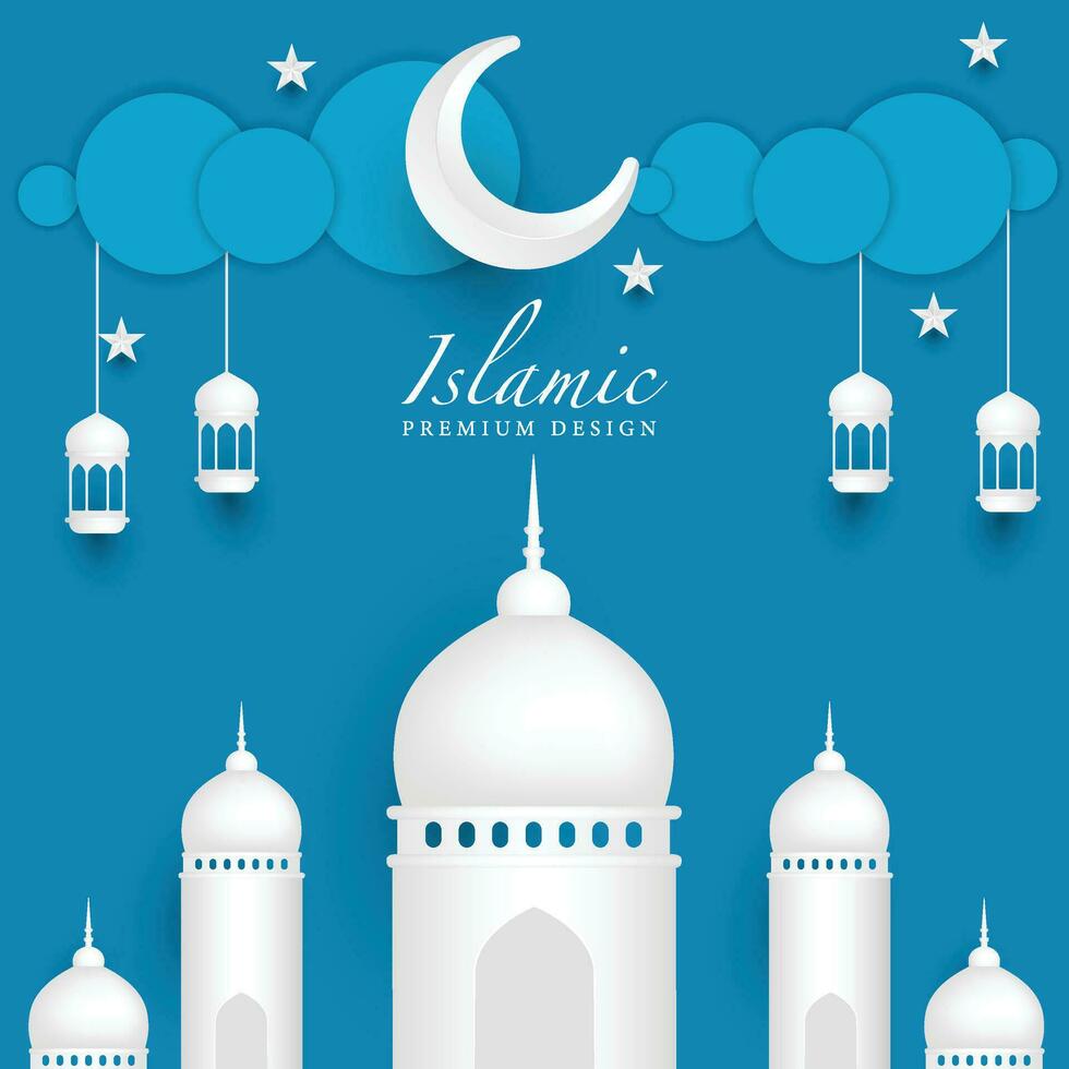 islamisches hintergrunddesign. grußkarte, banner, plakat. Vektor-Illustration. vektor