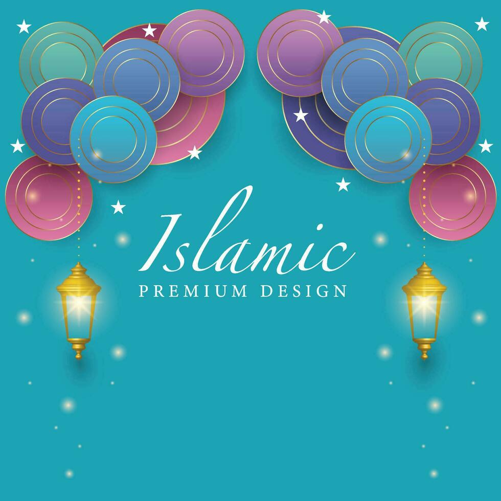 islamisches hintergrunddesign. grußkarte, banner, plakat. Vektor-Illustration. vektor