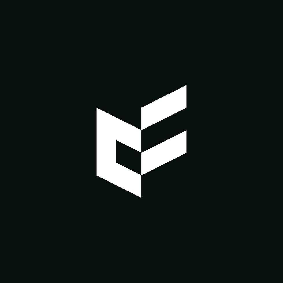 vgl oder fc Initiale Brief Logo Design Vektor, ausgeschnitten Stil, einfach, modern und minimalistisch Fett gedruckt Logo vektor