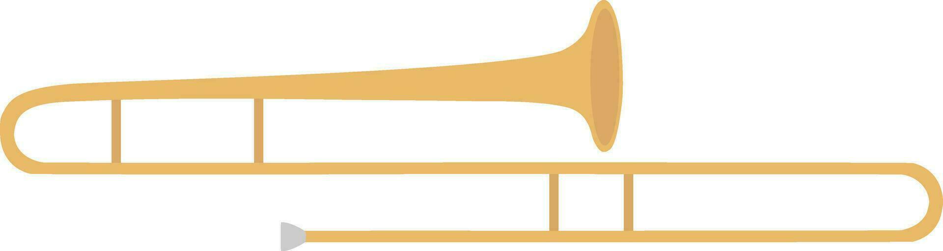 Vektor Illustration von Trompete. Messing- Wind Musical Instrument Posaune