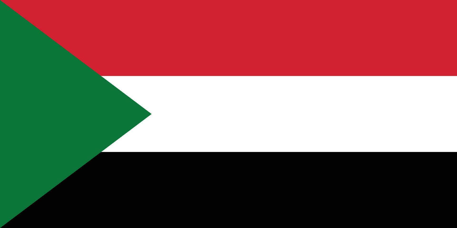 platt illustration av sudan flagga. sudan flagga design. vektor