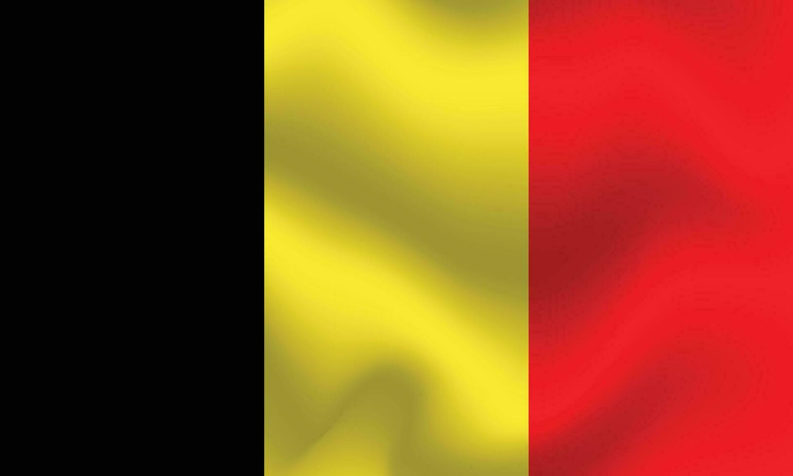 eben Illustration von Belgien Flagge. Belgien Flagge Design. Belgien Welle Flagge. vektor