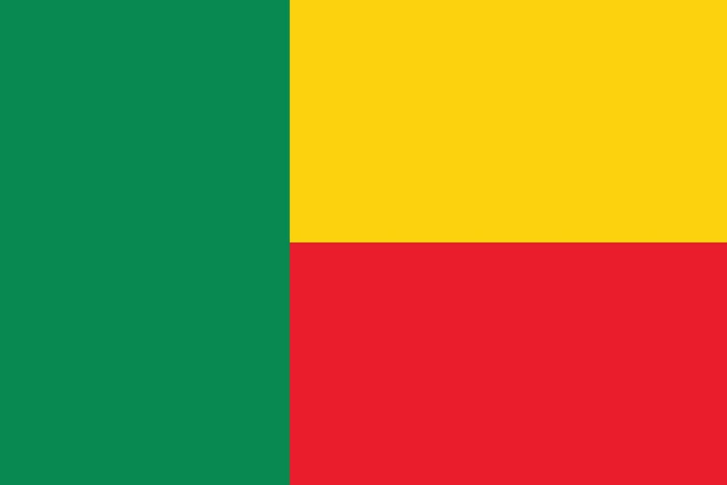 eben Illustration von Benin Flagge. Benin Flagge Design. vektor