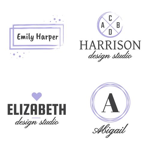 Feminin Vintage Retro Vector Logo