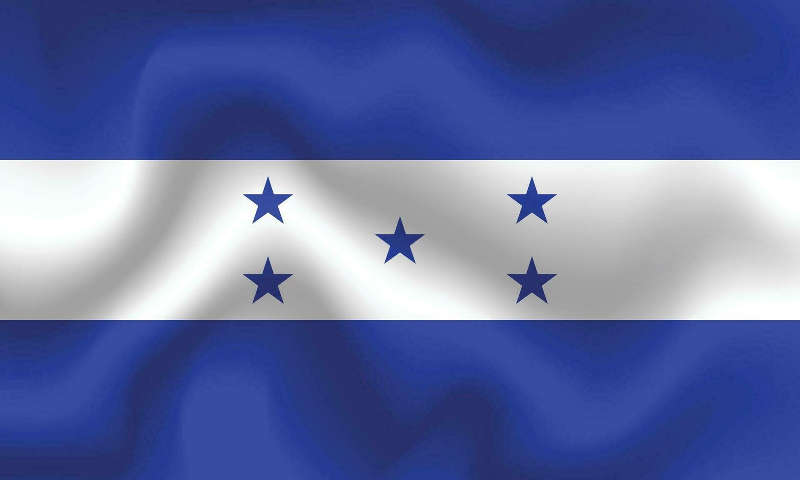 eben Illustration von Honduras Flagge. Honduras Flagge Design. Honduras Welle Flagge. vektor