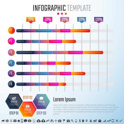 Infografiken-Designvorlage vektor