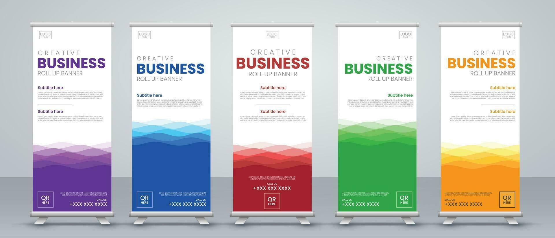 drucken bereit Geschäft rollen oben Banner Vertikale Vorlage Design, zum Broschüre, Geschäft, Flyer, Infografiken. modern x-Banner und Flaggenbanner Werbung. Vektor Illustration