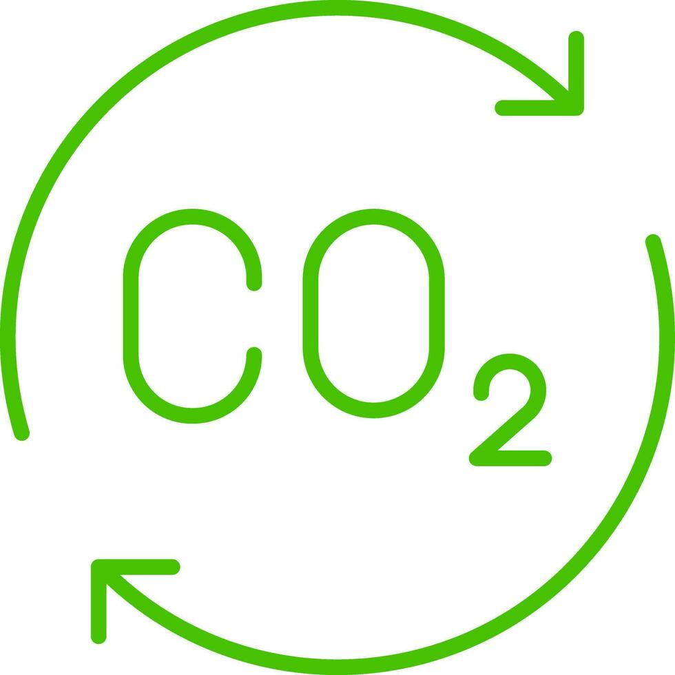 co2 återvinning linje ikon illustration vektor