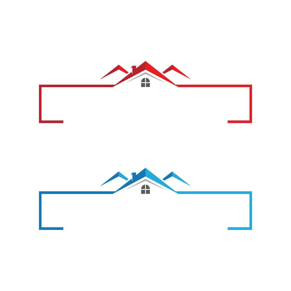 Design von Immobilien- und Konstruktionslogos vektor