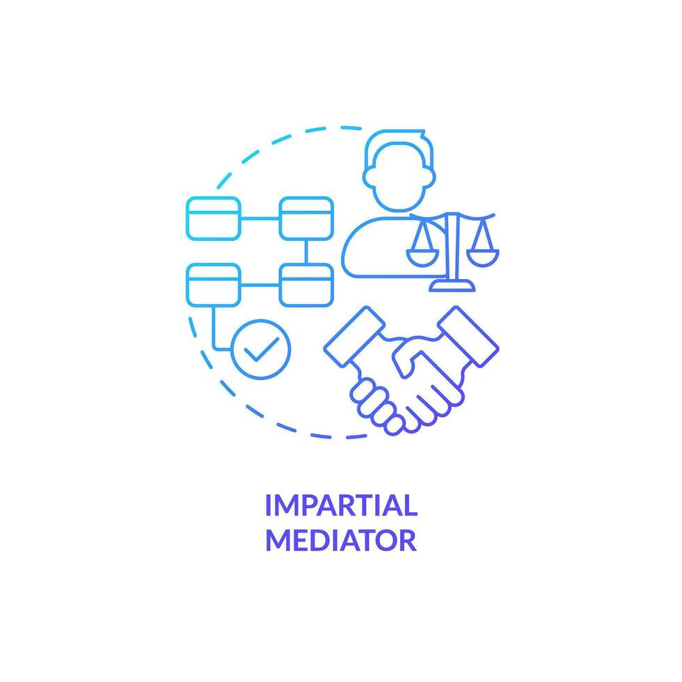 Gradient Direkte Kommunikation Symbol Konzept, isoliert Vektor, Lobbying Regierung dünn Linie Illustration. vektor