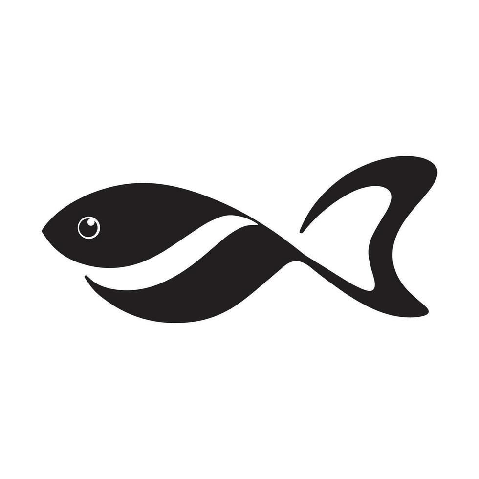 Fisch abstrakte Icon-Design-Logo-Vorlage, kreatives Vektorsymbol des Angelvereins oder Online-Shop. vektor