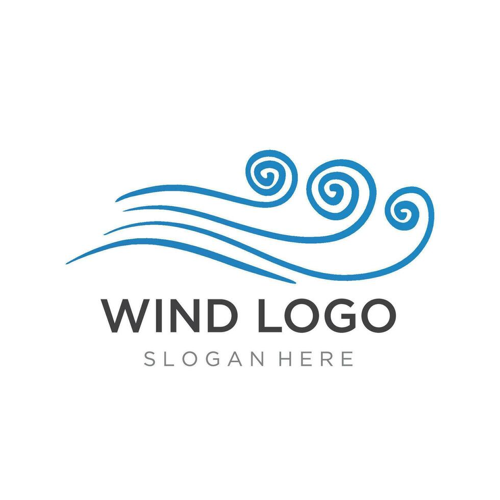 Logo Design Vorlage Welle Element kreativ Wind oder air.logo zum Geschäft, Netz, Luft Klimaanlage. vektor